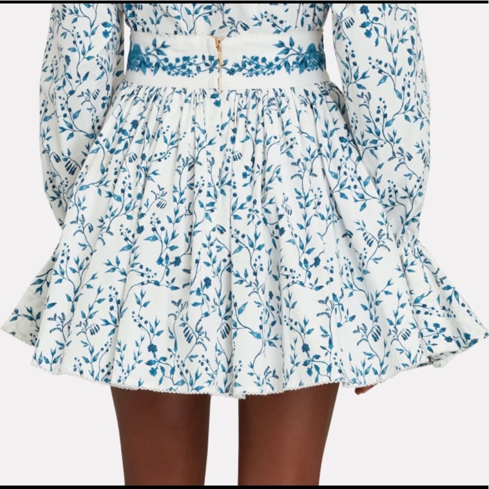 AGUA BY AGUA BENDITA Arandano Floral Cotton Mini Skirt - Picture 4 of 12